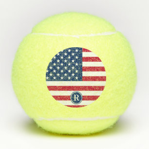 Balles De Tennis Drapeau américain rouge blanc et bleu patriotique