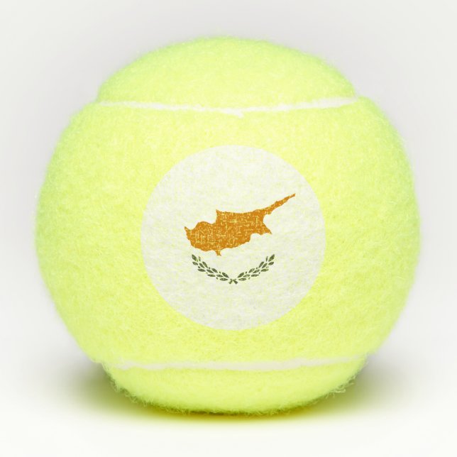 Balles De Tennis Drapeau de Chypre (Devant)