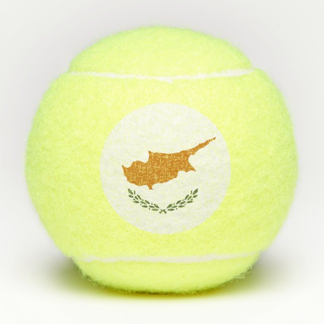 Balles De Tennis Drapeau de Chypre (Devant)