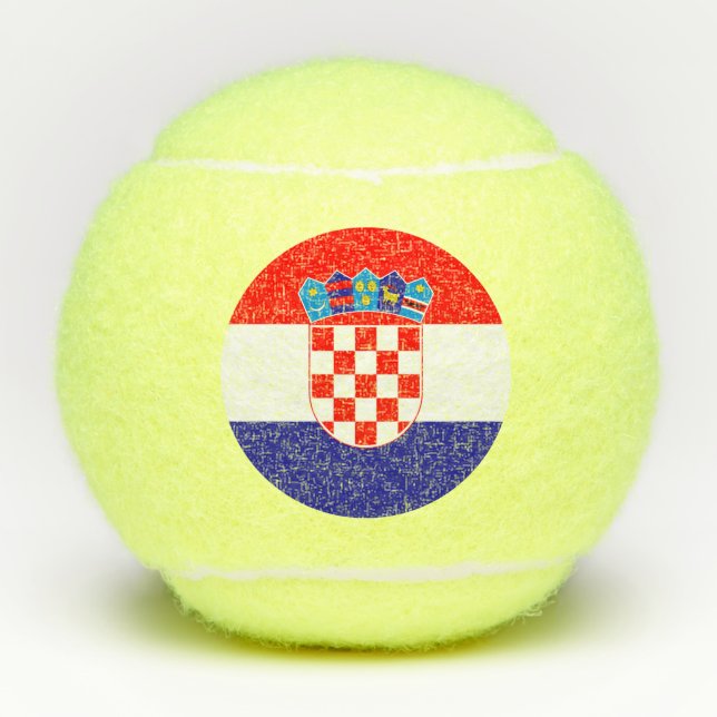 Balles De Tennis Drapeau de Croatie (Devant)