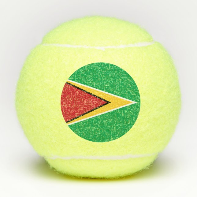Balles De Tennis Drapeau de Guyana (Devant)