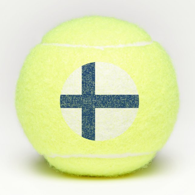 Balles De Tennis Drapeau de la Finlande (Devant)
