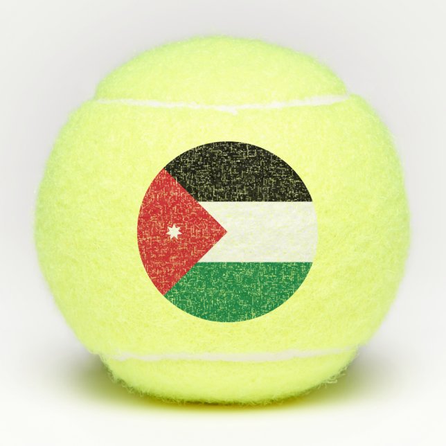 Balles De Tennis Drapeau de la Jordanie (Devant)