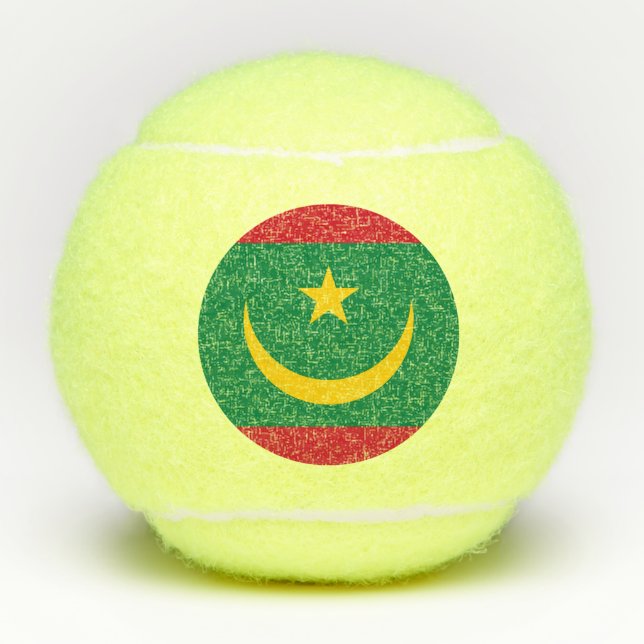 Balles De Tennis Drapeau de la Mauritanie (Devant)
