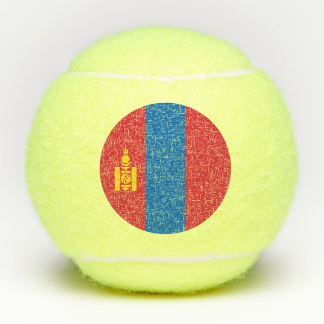 Balles De Tennis Drapeau de la Mongolie (Devant)