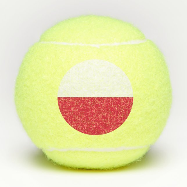 Balles De Tennis Drapeau de la Pologne (Devant)