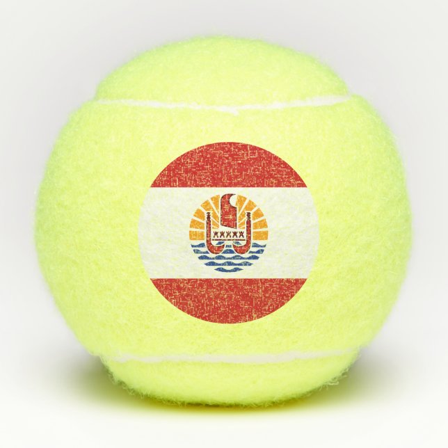 Balles De Tennis Drapeau de la Polynésie française (Devant)
