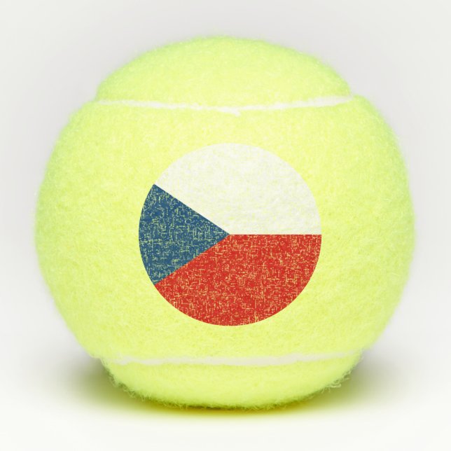 Balles De Tennis Drapeau de la République tchèque (Devant)