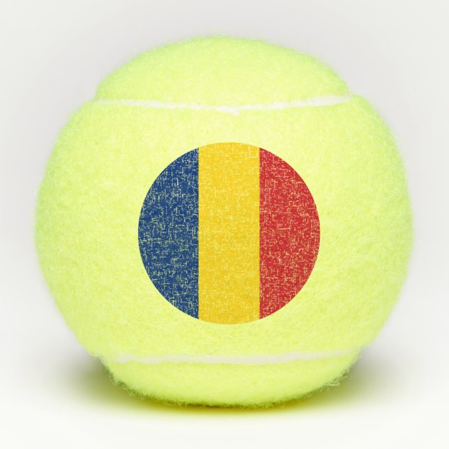 Balles De Tennis Drapeau de la Roumanie (Devant)
