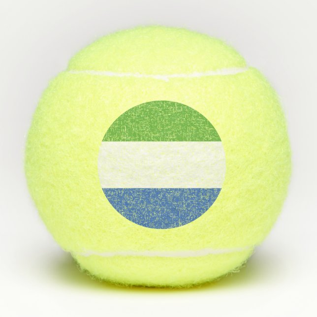 Balles De Tennis drapeau de la Sierra Leone (Devant)