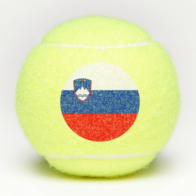 Balles De Tennis Drapeau de la Slovénie (Devant)