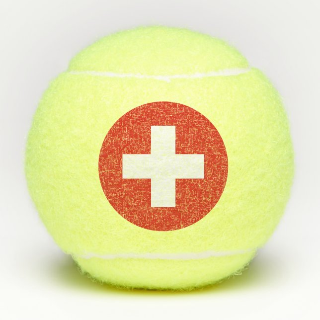 Balles De Tennis Drapeau de la Suisse (Devant)