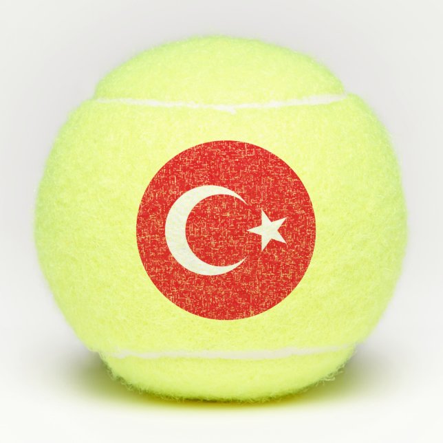 Balles De Tennis Drapeau de la Turquie (Devant)