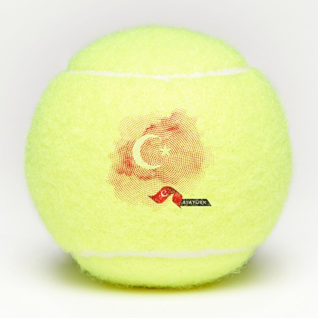 Balles De Tennis Drapeau de la Turquie (Devant)