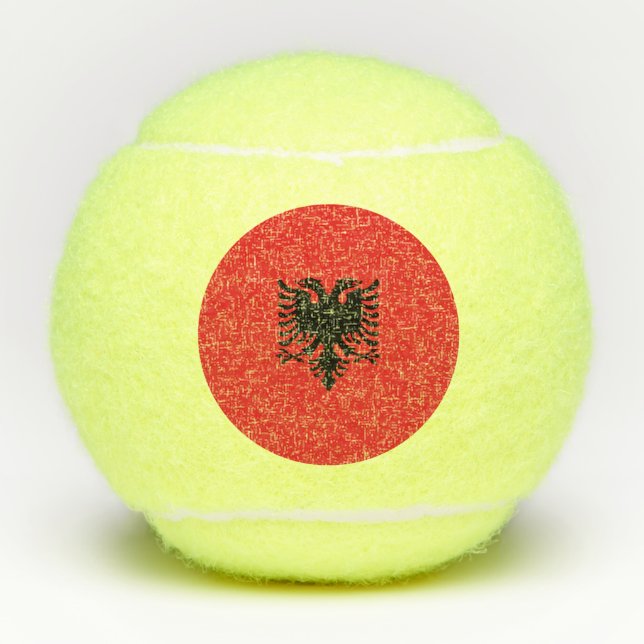 Balles De Tennis Drapeau de l'Albanie (Devant)