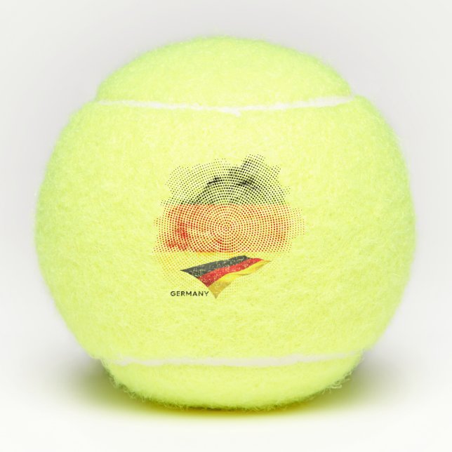 Balles De Tennis Drapeau de l'Allemagne (Devant)