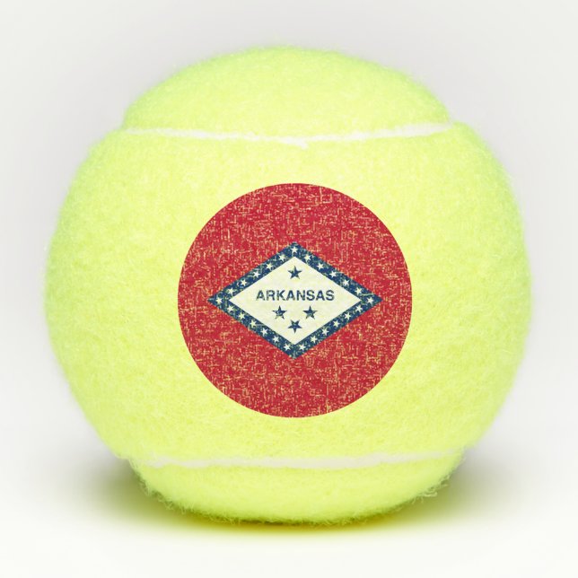 Balles De Tennis Drapeau de l'Arkansas (Devant)