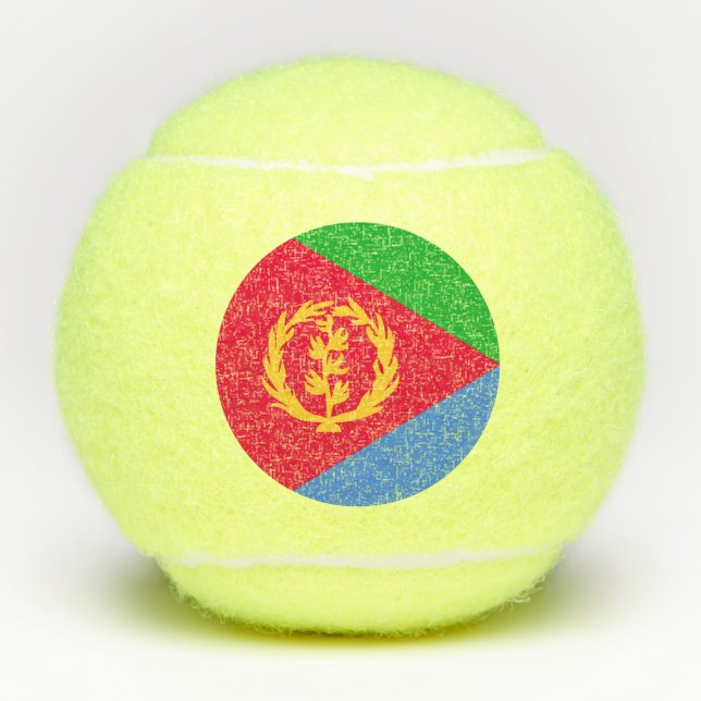 Balles De Tennis Drapeau de l'Érythrée (Devant)