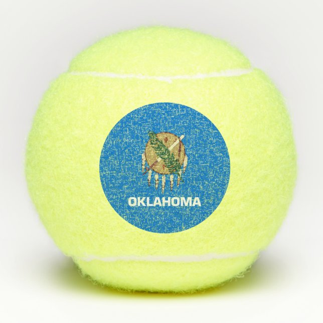 Balles De Tennis Drapeau de l'État de l'Oklahoma (Devant)