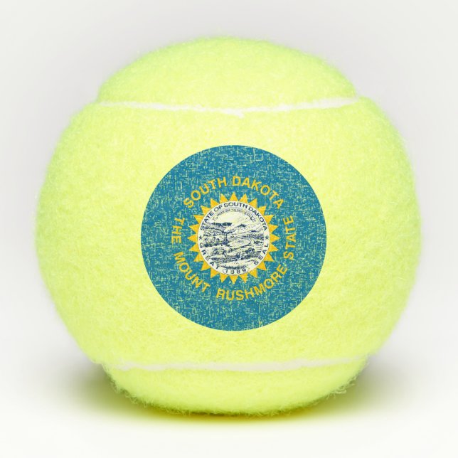 Balles De Tennis Drapeau de l'État du Dakota du Sud (Devant)