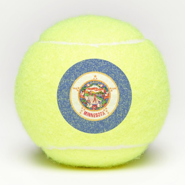 Balles De Tennis Drapeau de l'État du Minnesota (Devant)