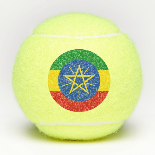 Balles De Tennis Drapeau de l'Éthiopie (Devant)