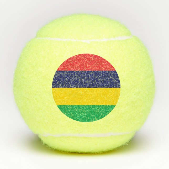 Balles De Tennis Drapeau de Maurice (Devant)