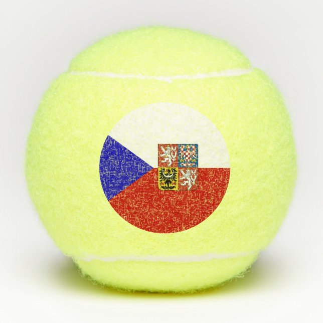 Balles De Tennis Drapeau de République Tchèque (Devant)
