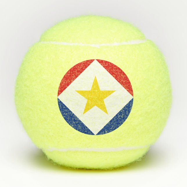 Balles De Tennis Drapeau de Saba (Devant)