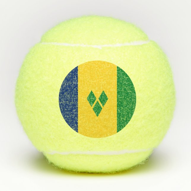 Balles De Tennis Drapeau de Saint-Vincent (Devant)