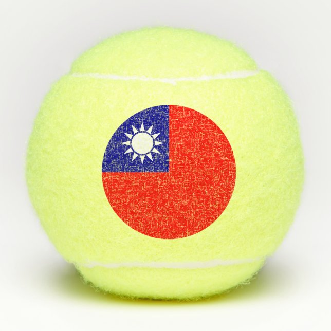 Balles De Tennis Drapeau de Taïwan (Devant)