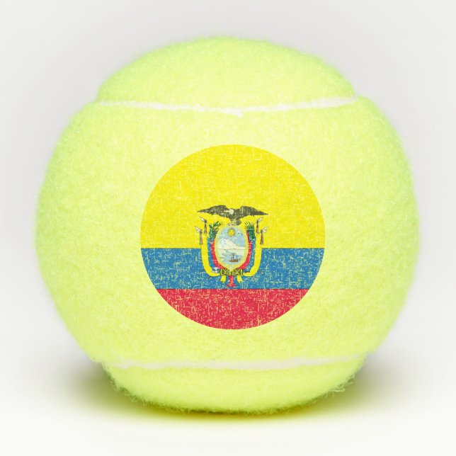 Balles De Tennis Drapeau d'Ecuadorian (Devant)