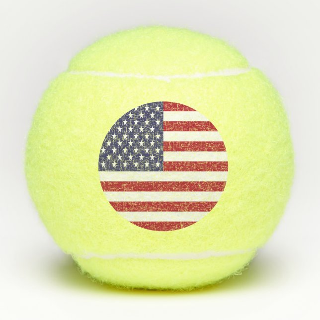 Balles De Tennis Drapeau des États-Unis (Devant)