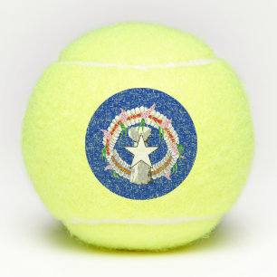 Balles De Tennis Drapeau des Îles Mariannes du Nord