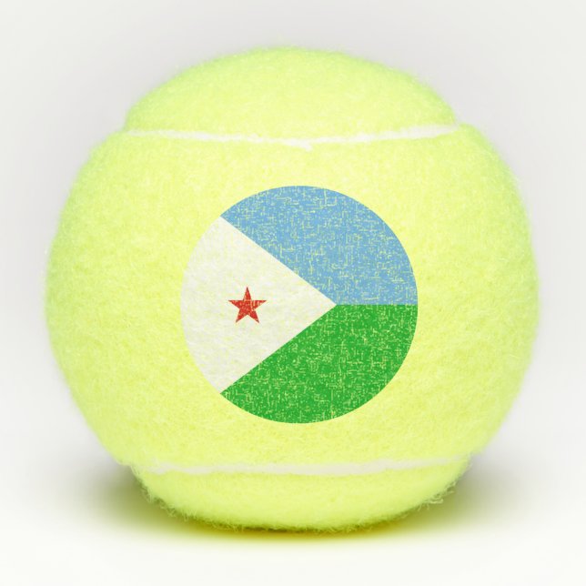 Balles De Tennis Drapeau Djibouti (Devant)