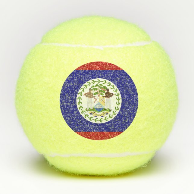 Balles De Tennis Drapeau du Belize (Devant)