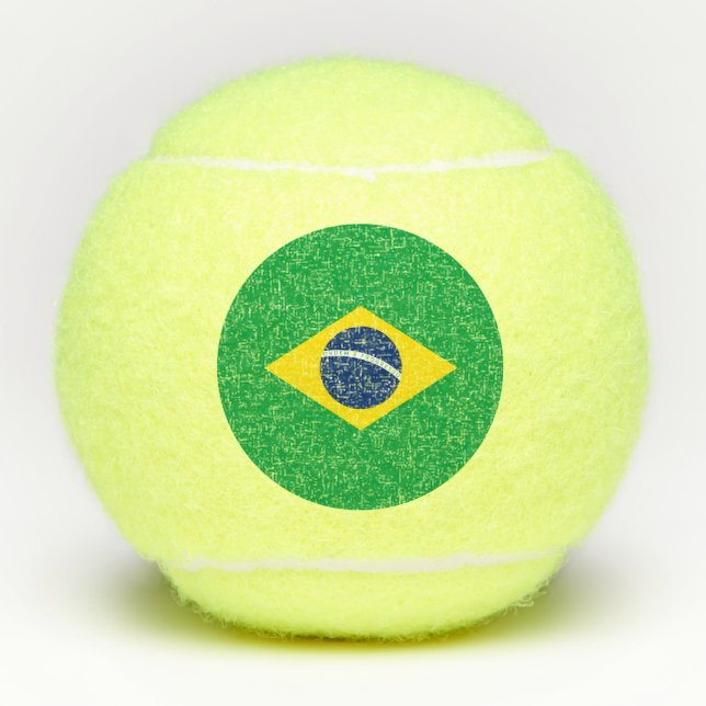 Balles De Tennis Drapeau du Brésil (Devant)