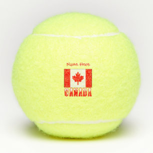 Balles De Tennis Drapeau du Canada personnalisé Patriotique