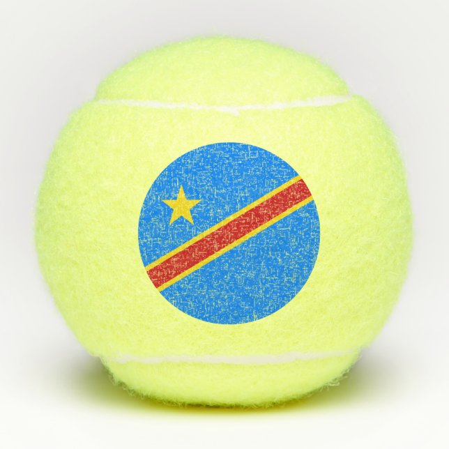 Balles De Tennis Drapeau du Congo Kinshasa (Devant)