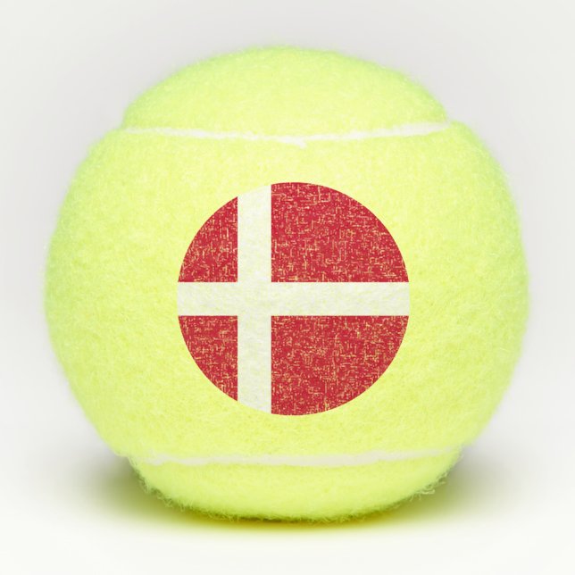 Balles De Tennis Drapeau du Danemark (Devant)