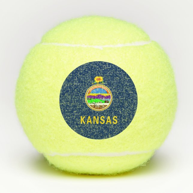 Balles De Tennis Drapeau du Kansas (Devant)