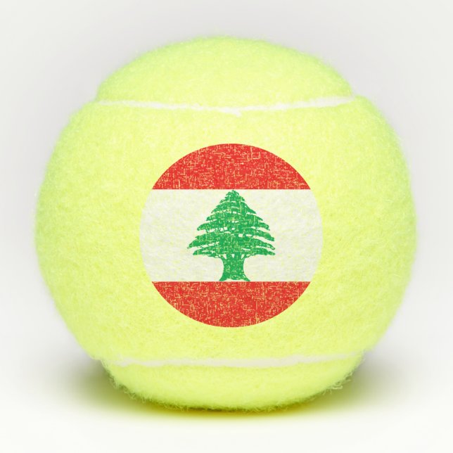Balles De Tennis Drapeau du Liban (Devant)