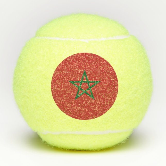 Balles De Tennis Drapeau du Maroc (Devant)