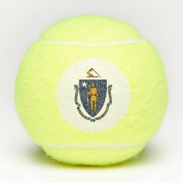 Balles De Tennis Drapeau du Massachusetts (Devant)