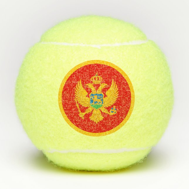 Balles De Tennis Drapeau du Monténégro (Devant)