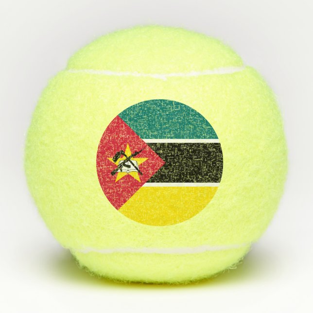 Balles De Tennis Drapeau du Mozambique (Devant)