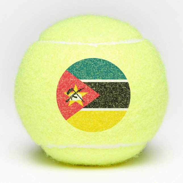 Balles De Tennis Drapeau du Mozambique (Devant)