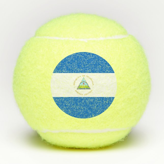 Balles De Tennis Drapeau du Nicaragua (Devant)