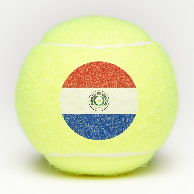 Balles De Tennis Drapeau du Paraguay (Devant)