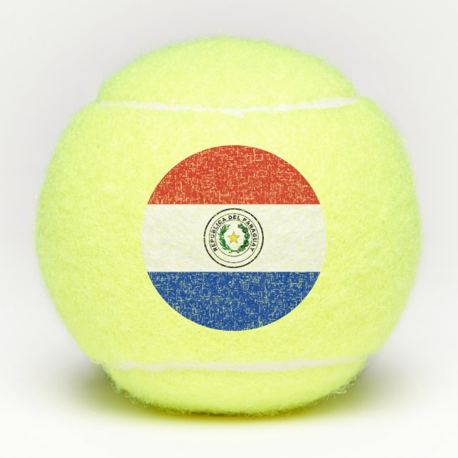 Balles De Tennis Drapeau du Paraguay (Devant)